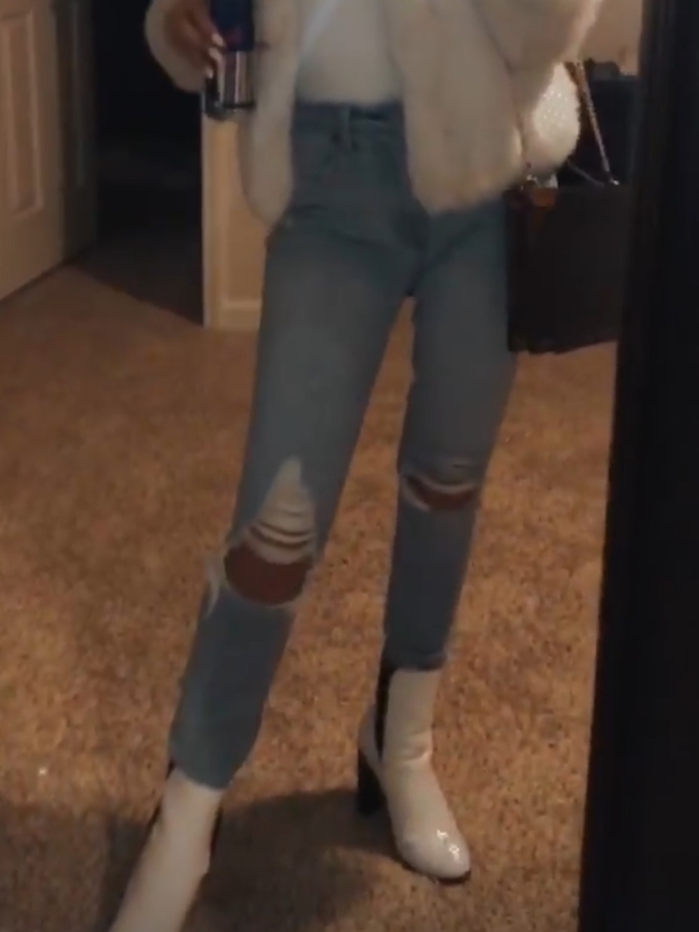 Abercrombie & Fitch Light Blue Ripped Skinny Jeans